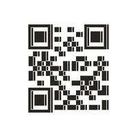 qr código icono vector