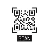 qr código icono vector