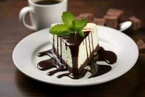 chocolate mint dessert photo