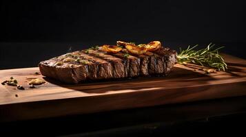 freshly grilled italian beef steak AI Generative photo