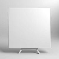 blank whiteboard on the wall. Generative AI photo