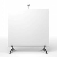 blank whiteboard on the wall. Generative AI photo