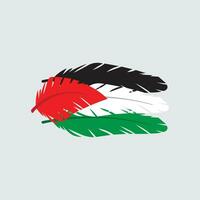 international day of solidarity with the palestinian people with flag and feather vector illustration