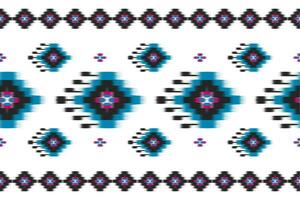 alfombra étnica patrón ikat art. patrón geométrico étnico ikat sin costuras en tribal. estilo mexicano vector