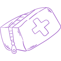 First Aid Kit Doodle Art PNG Transparent Background