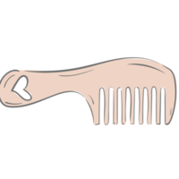 Baby Comb Doodle Illustration PNG Transparent Background