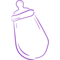 baby fles fopspeen tekening kunst PNG transparant achtergrond