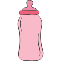 Baby Bottle Pacifier Doodle Illustration PNG Transparent Background