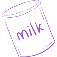 Baby Milk Doodle Art PNG Transparent Background