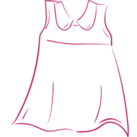 Girls Clothes Doodle Isolated Transparent Background PNG Illustration