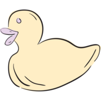 Rubber Duck Toy Doodle Isolated Transparent Background PNG Illustration