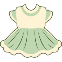 Baby Girl Dress, Girl Clothes Illustration Pastel Color PNG Transparent Background