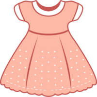 Baby Girl Dress, Girl Clothes Illustration Pastel Color PNG Transparent Background