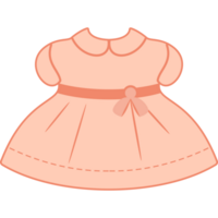 baby meisje jurk, meisje kleren illustratie pastel kleur PNG transparant achtergrond