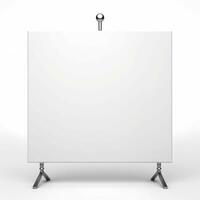 blank whiteboard on the wall. Generative AI photo