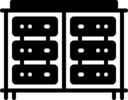 solid icon for server vector