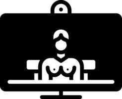 solid icon for livesex vector