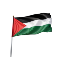 AI Generative Palestine flag on transparent background png