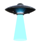 Unidentified flying object on the transparent background, 3d render png