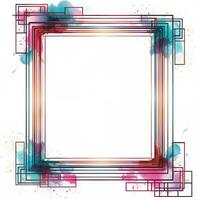 Colorful square frame on white background, post, header, cover, abstract photo