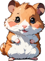 fofa hamster desenho animado ai generativo png