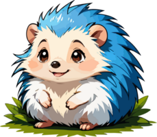 Cute Hedgehog Cartoon Clip Art AI Generative png