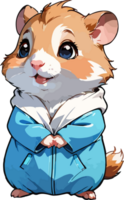 Cute Hamster Cartoon Logo AI Generative png