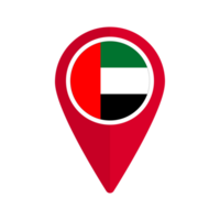 uni arabe émirats drapeau rond épingle dans rouge Couleur png