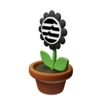 Aptos ,APT Crypto Bloom 3D Rendered Flower Pot png