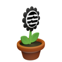 Aptos ,APT Crypto Bloom 3D Rendered Flower Pot png