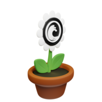 BitTorrent ,BTT Crypto Bloom 3D Rendered Flower Pot png