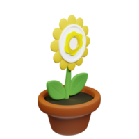 PAX Gold ,PAXG Crypto Bloom 3D Rendered Flower Pot png