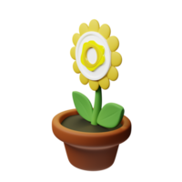 PAX Gold ,PAXG Crypto Bloom 3D Rendered Flower Pot png