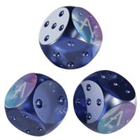 Dice Aave Glass Dice Crypto 3D Icon png