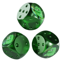 Dice DASH Glass Dice Crypto 3D Icon png