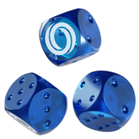 Dice Oasis Network ,ROSE Glass Dice Crypto 3D Icon png