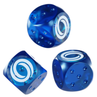 Dice Oasis Network ,ROSE Glass Dice Crypto 3D Icon png