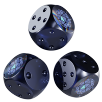 Dice Orbs Glass Dice Crypto 3D Icon png