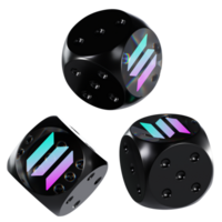 Dice Solana ,SOL Glass Dice Crypto 3D Icon png