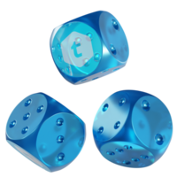 Dice Telcoin ,TEL Glass Dice Crypto 3D Icon png