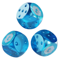 Dice Telcoin ,TEL Glass Dice Crypto 3D Icon png