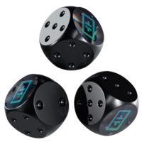 Dice Theta Network ,THETA Glass Dice Crypto 3D Icon png