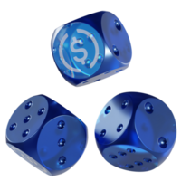 Dice USD Coin ,USDC Glass Dice Crypto 3D Icon png