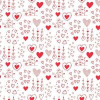 Seamless pattern doodle hearts. Trendy print for packaging design, fabric, textiles, covers, stickers, sublimations. Valentine's day, love, wedding photo