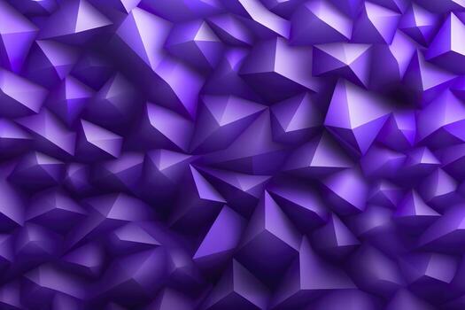 Purple Gradient Abstract Illustration. 3D triangle Background. Computer Art Design Template. AI Generative photo
