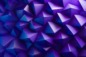 Purple Gradient Abstract Illustration. 3D triangle Background. Computer Art Design Template. AI Generative photo