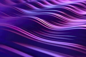 3D renders technological waves with purple, and vibrant colors. AI Generative photo