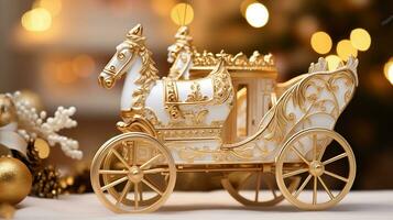 juguete caballo carro para decoración o como un regalo. ai generado. foto