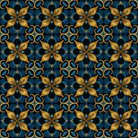 Art deco floral seamless geometric pattern, arabesque, azulejo. Print for printing on fabric, wrapping paper, scrapbooking photo