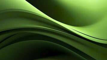 Abstract green environment background, smooth, minimal, AI Generative photo